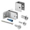 Prime-Line Panel Bracket Wall Kit, 1 in. Panels, Stamped Stainless Steel, Satin Finish Single Pack 656-3002 - alternate 1
